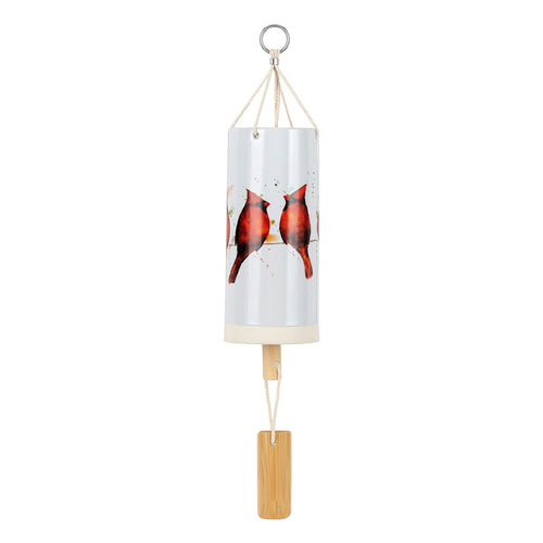 Cardinals on a Wire Windchime - 3x7in