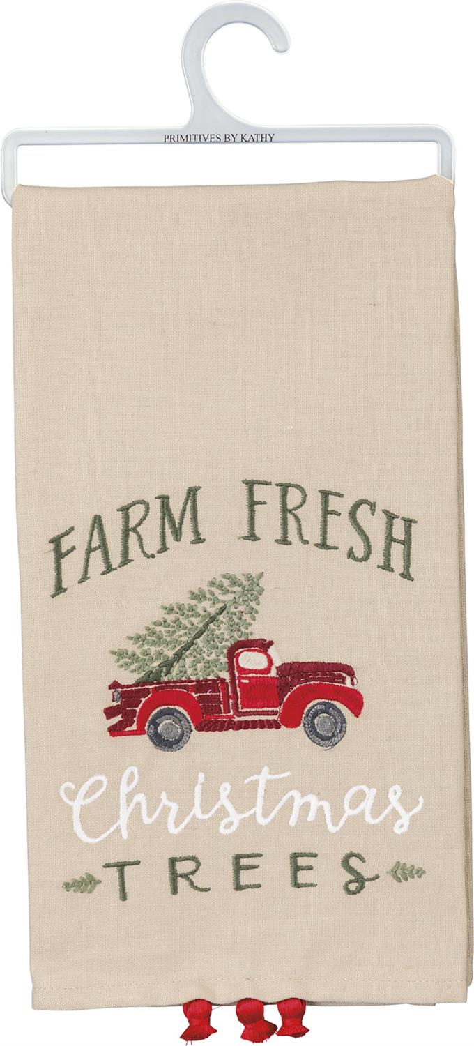 Farm Fresh Christmas Trees Kitchen Towel