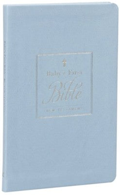 KJV Baby's First New Testament--soft leather-look, blue