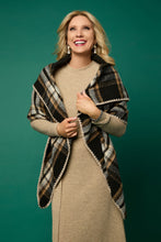 Plaid Triangle Wrap + Bracelet - Black