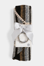 Plaid Triangle Wrap + Bracelet - Black