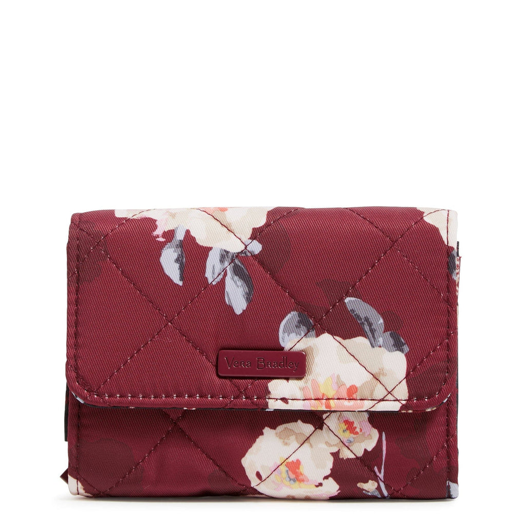 Vera Bradley RFID Riley Compact Wallet in Rosa Floral