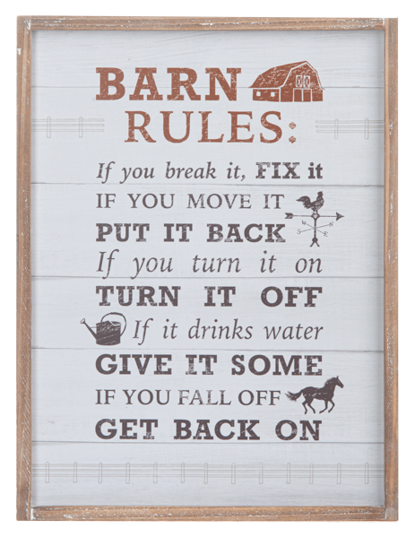 Barn Rules Wall Decor