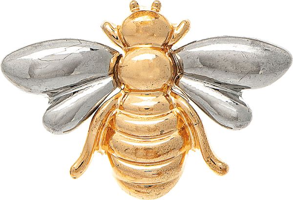 Two Tone Little Busy Bee Post Earring