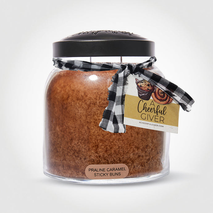 Praline Caramel Sticky Buns Scented Candle - 34 oz, Double Wick, Papa Jar