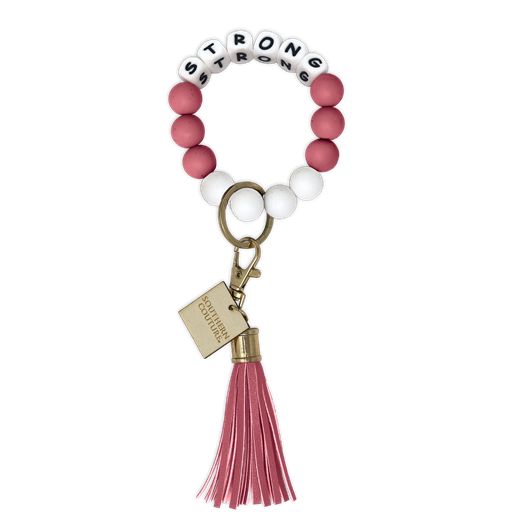 SC Silicone Beaded Bracelet Key Chain-Strong