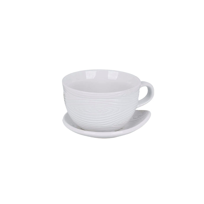 24oz Bowl Mug with Lid - Woodland White
