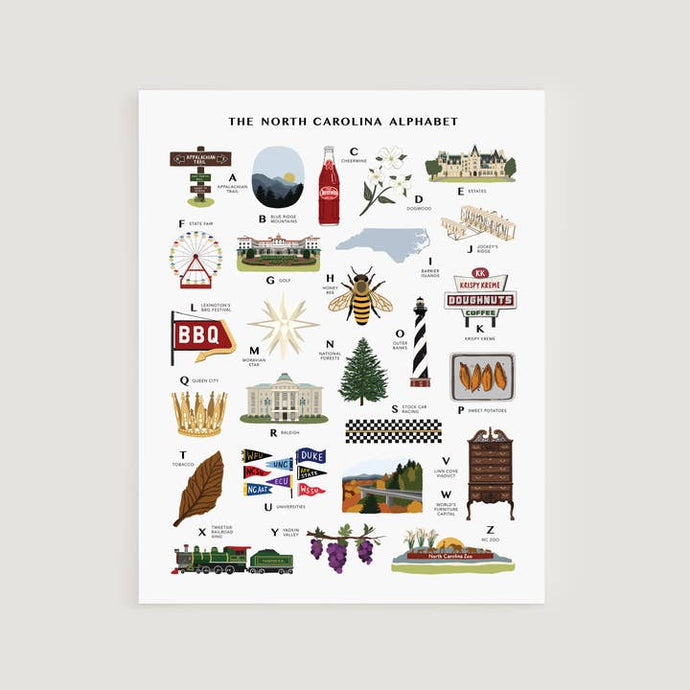 North Carolina Alphabet Print 11