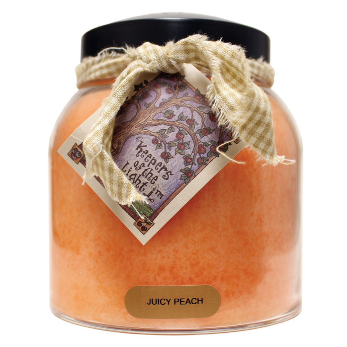 Juicy Peach Scented Candle - 34 oz, Double Wick, Papa Jar