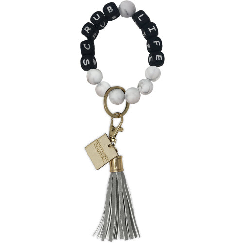 SC Silicone Beaded Bracelet Key Chain-Scrub Life