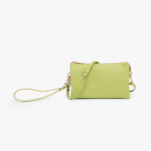 Riley Monogrammable 3 Compartment Crossbody/Wristlet in Avocado