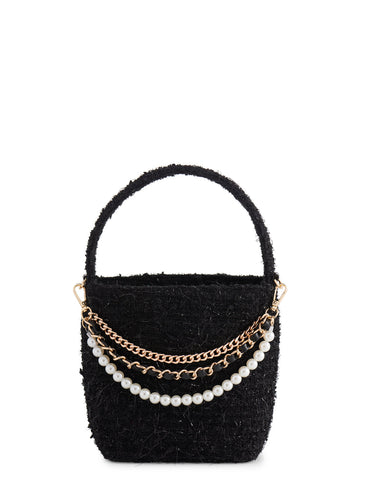 Annie Top Handle Bucket Bag Black