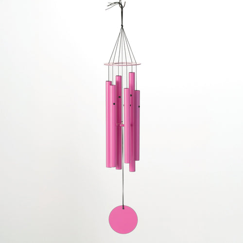 Metal Top Powder Coat Pink Wind Chim