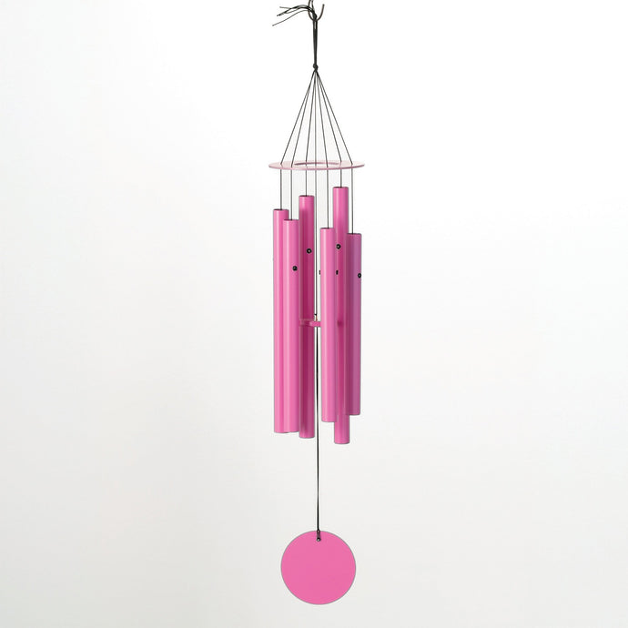 Metal Top Powder Coat Pink Wind Chim
