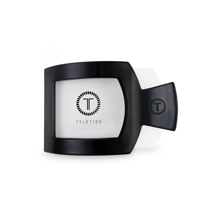 Square Flat Hair Clip | Jet Black