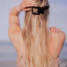 Square Flat Hair Clip | Jet Black