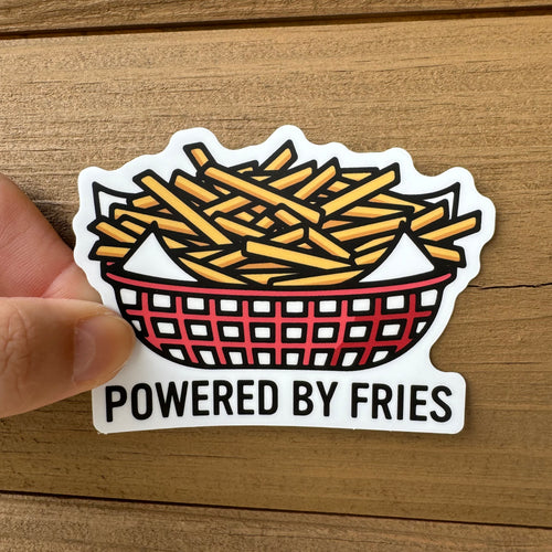 Powered By Fries Sticker