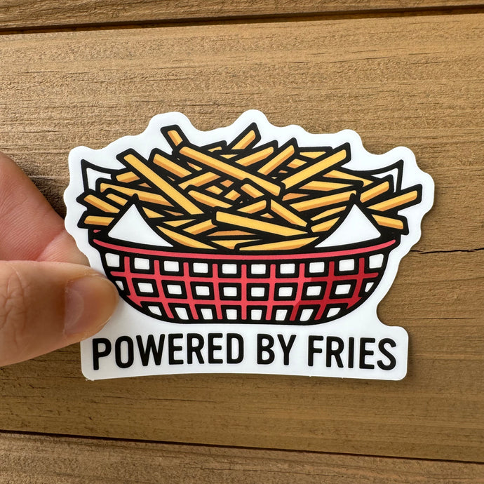 Powered By Fries Sticker