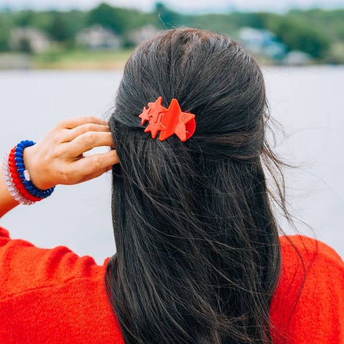 Flat Hair Clip | Red Shooting Star