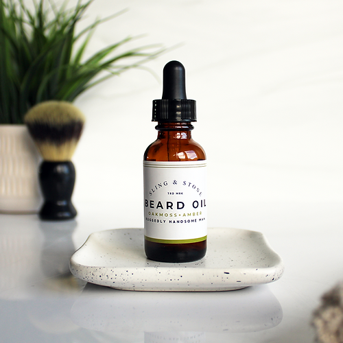 The Ruggedly Handsome Man (Oakmoss+Amber) Beard Oil