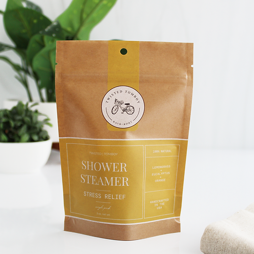 Shower Steamer SINGLES - Stress Relief | Lemongrass+Orange+Eucalyptus