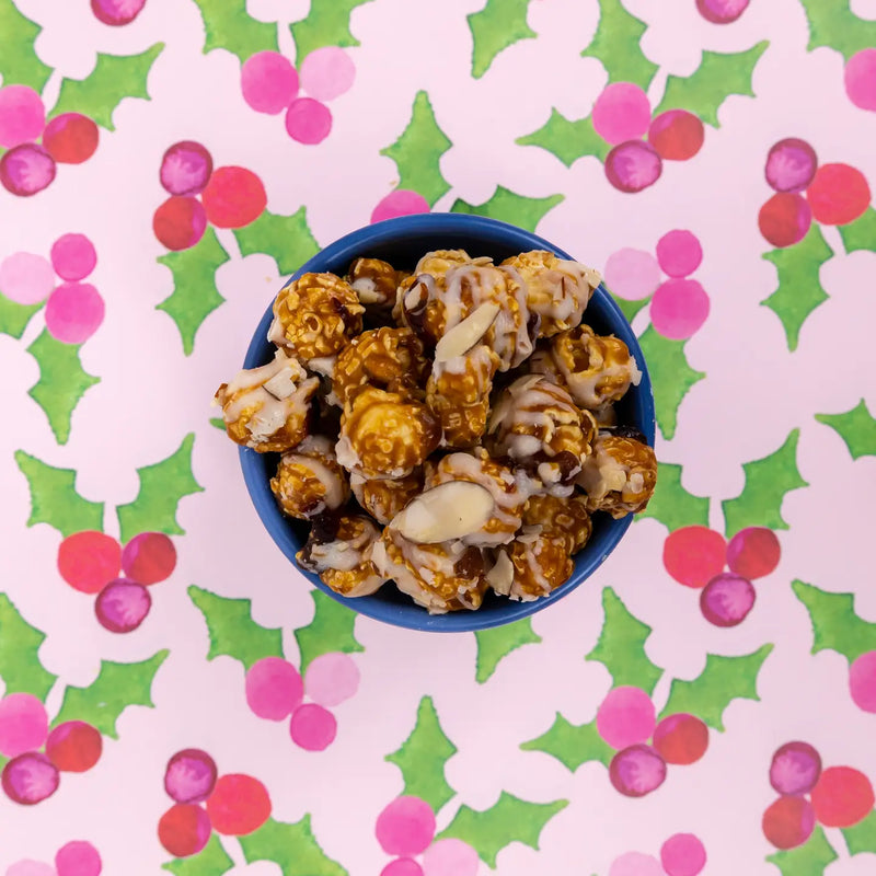 Cranberry Almond Cylinder Holiday Popcorn