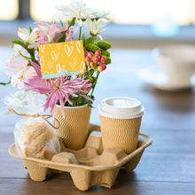 Floral Card and Gold Heart Necklace