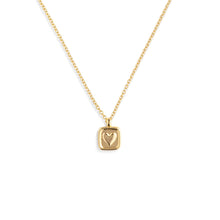 Floral Card and Gold Heart Necklace