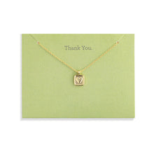 Floral Card and Gold Heart Necklace