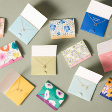 Floral Card and Gold Heart Necklace