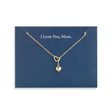 Floral Card and Gold Heart Necklace