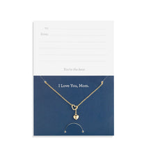Floral Card and Gold Heart Necklace