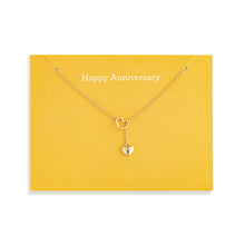 Floral Card and Gold Heart Necklace