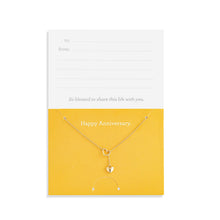 Floral Card and Gold Heart Necklace