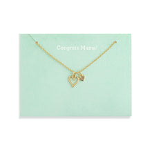 Floral Card and Gold Heart Necklace