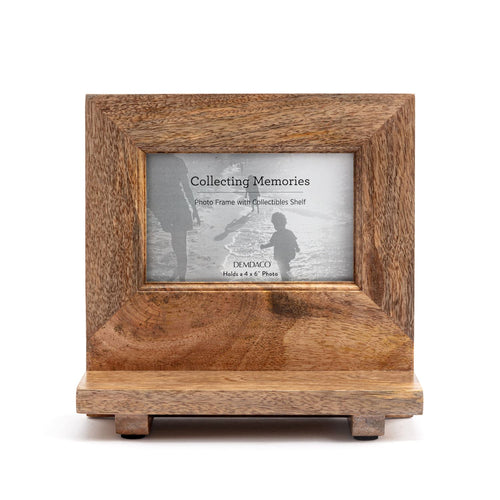 Collecting Memories Natural Mango Wood Frame with Shelf - 4x6in