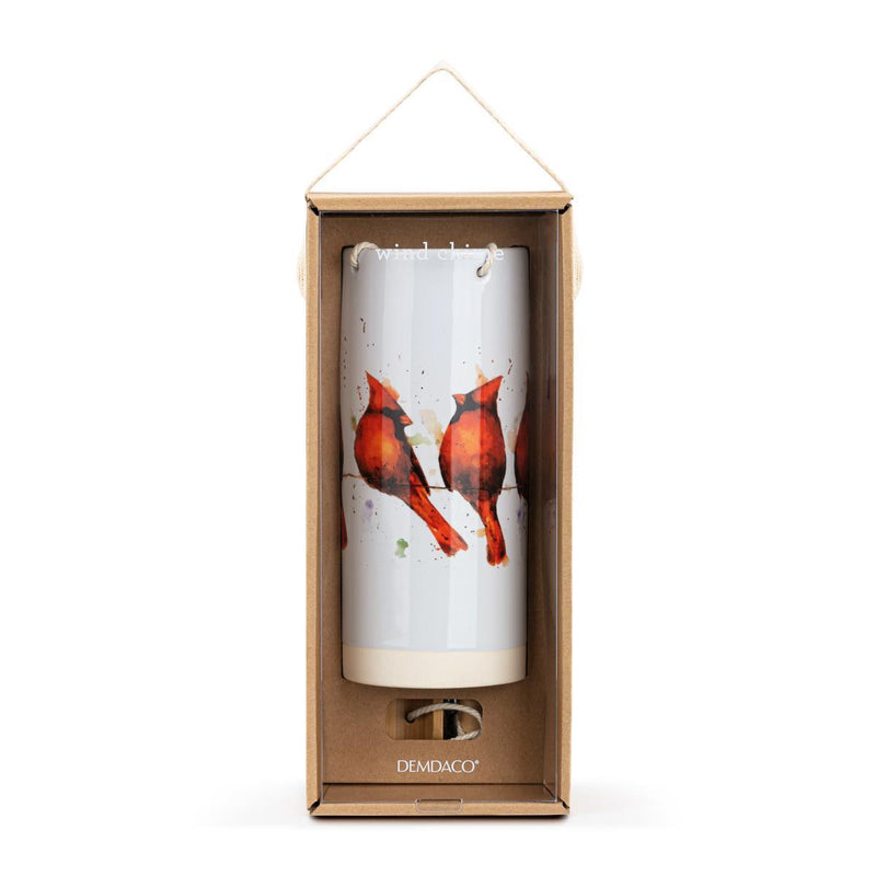Cardinals on a Wire Windchime - 3x7in