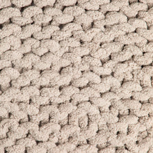 Chunky Knit Taupe Throw Blanket - 65x70in