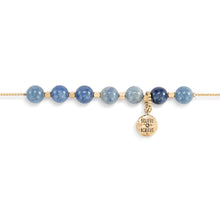 7 Days Tracker Indigo and Gold Bracelet - 9.5in