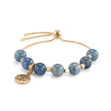 7 Days Tracker Indigo and Gold Bracelet - 9.5in