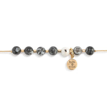 7 Days Tracker Black and Gold Bracelet - 9.5in