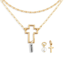 Faith Gold Necklace Jewelry Set - 18in