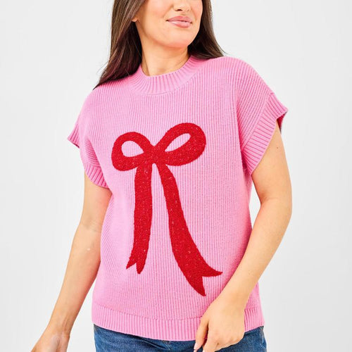 Josie Boucle Bow Sweater