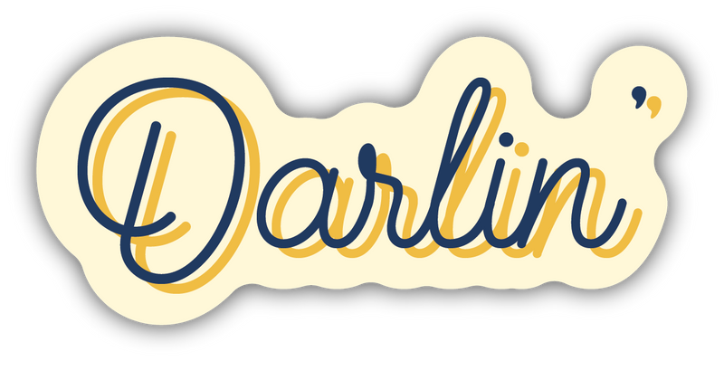 Darlin' Script Sticker