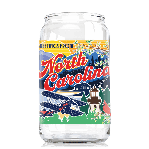 Greetings From North Caroline Can Glass