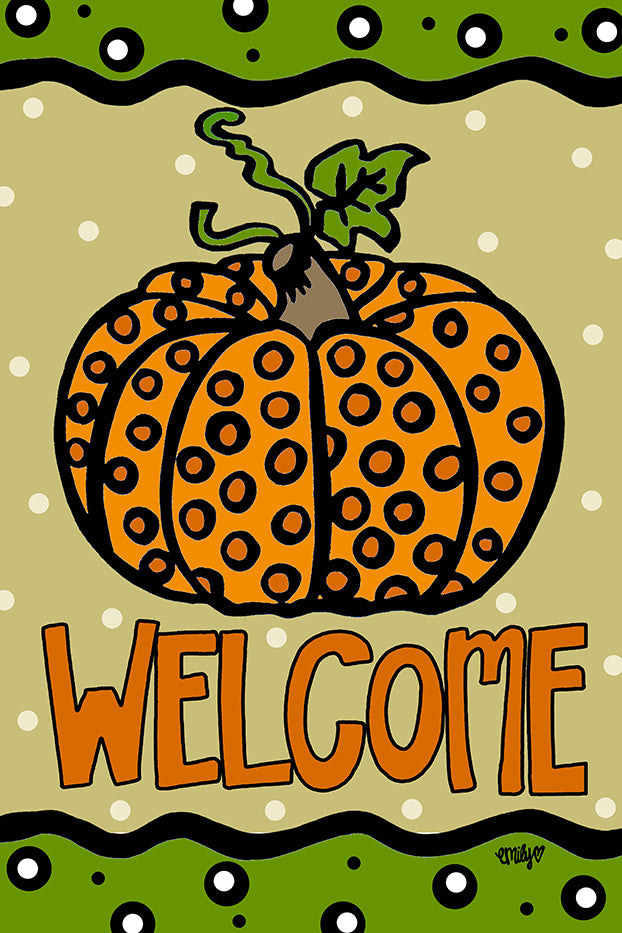 Welcome Pumpkin Garden Flag