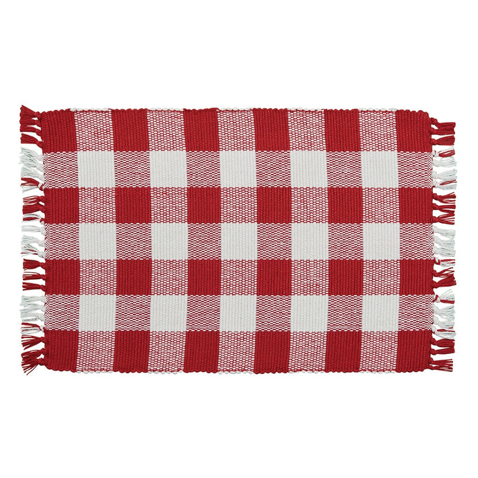 Wicklow Check Placemat - Red & Cream