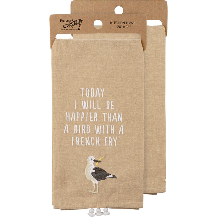 A Bird With A French Fry Kitchen Towel