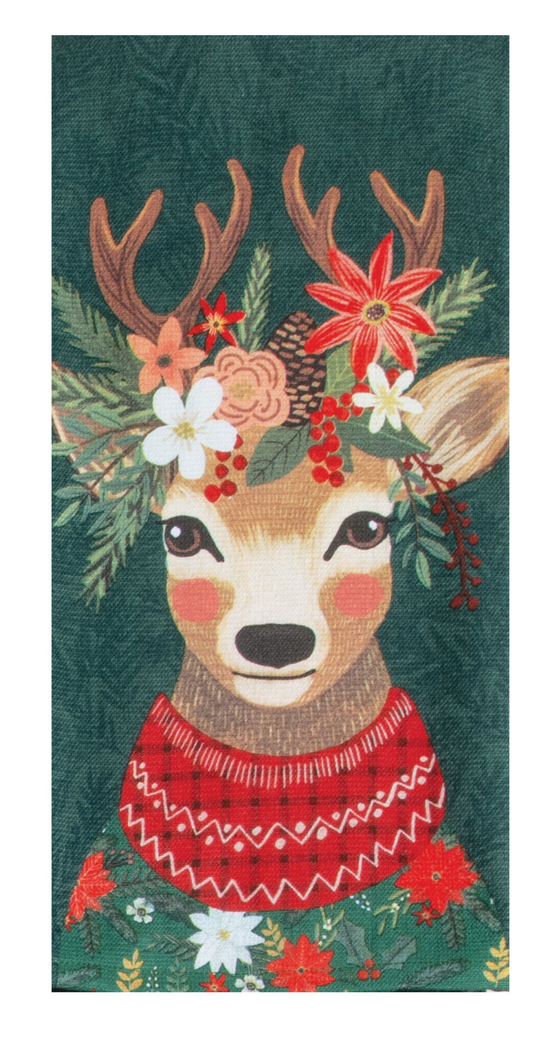 Holiday Deer Kitchen Towel