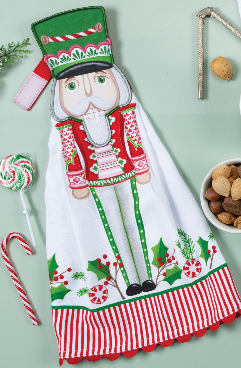 Merry Nutcrackers Hang Up Towel